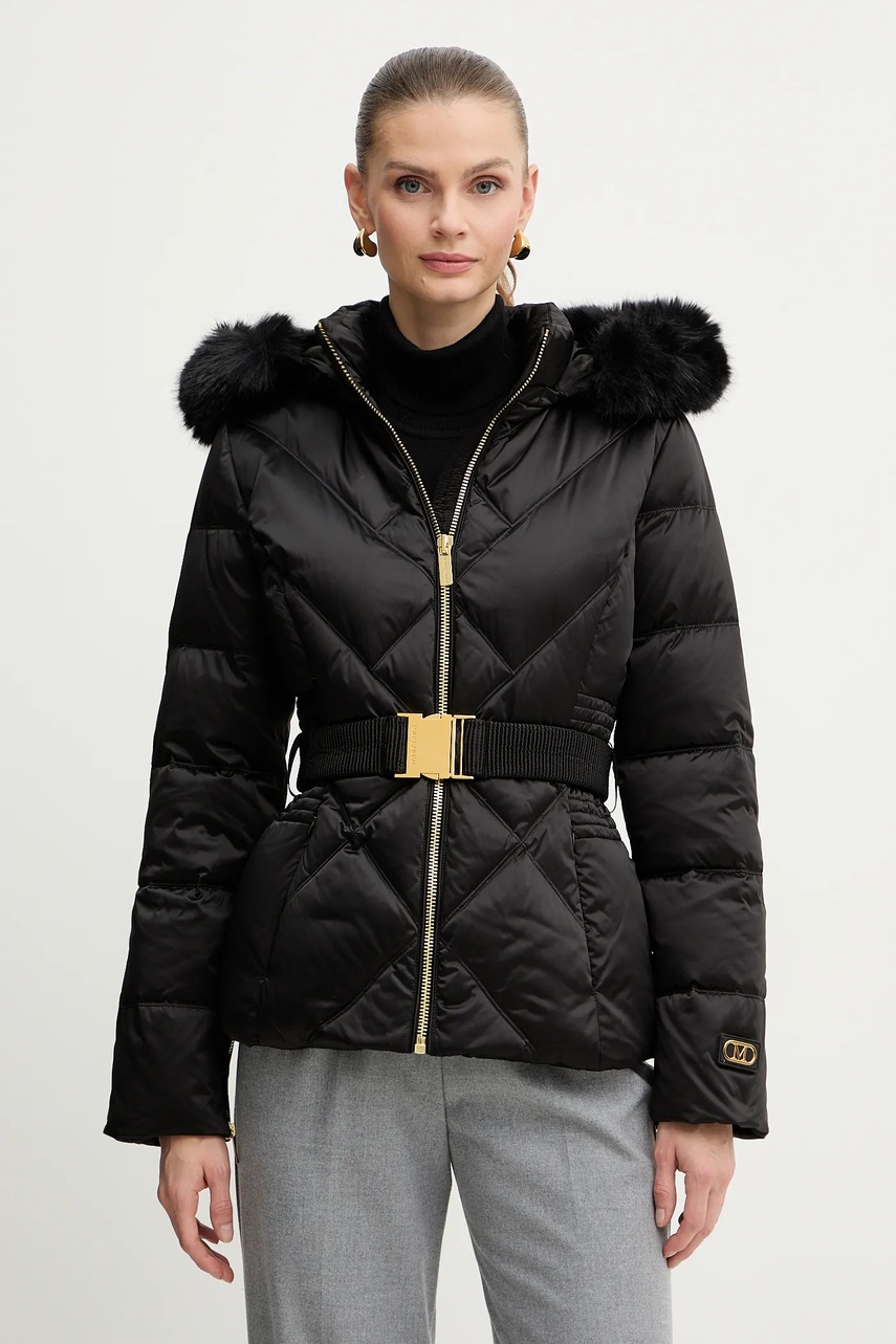 Levně Péřová bunda Marciano by Guess ELLY černá barva, zimní, 5BGL37 7374A