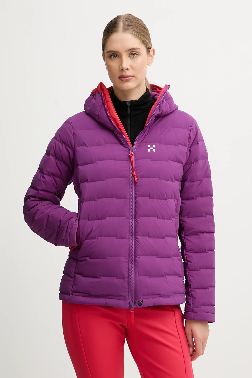Haglöfs geacă sport din puf Spitz culoarea violet, 607467