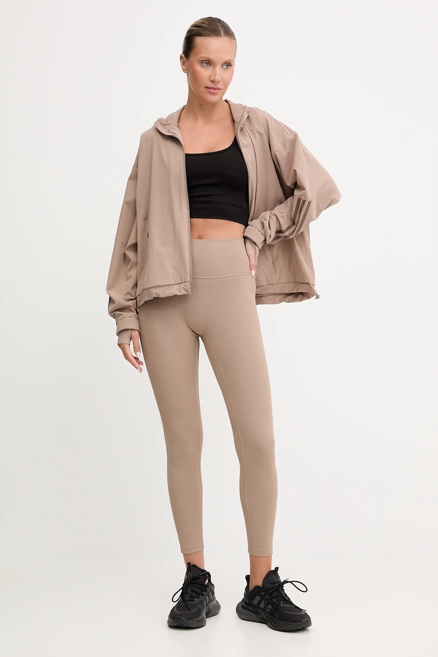 Куртка для тренировок adidas Performance HYGLM цвет коричневый JX3857 Куртка для тренировок adidas Performance HYGLM цвет коричневый JX3857