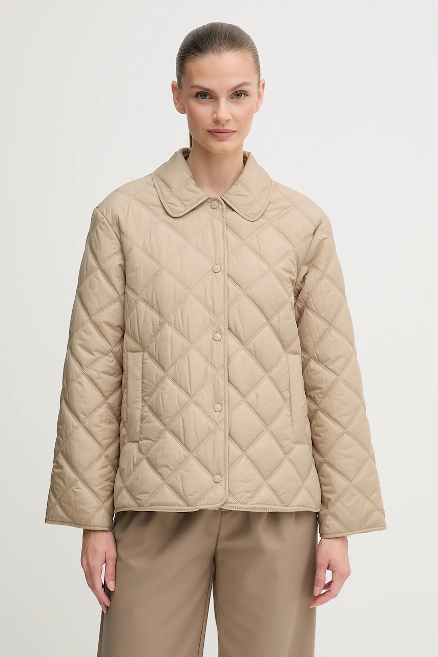 Gant geacă culoarea bej, de tranziție, oversize, 4700379