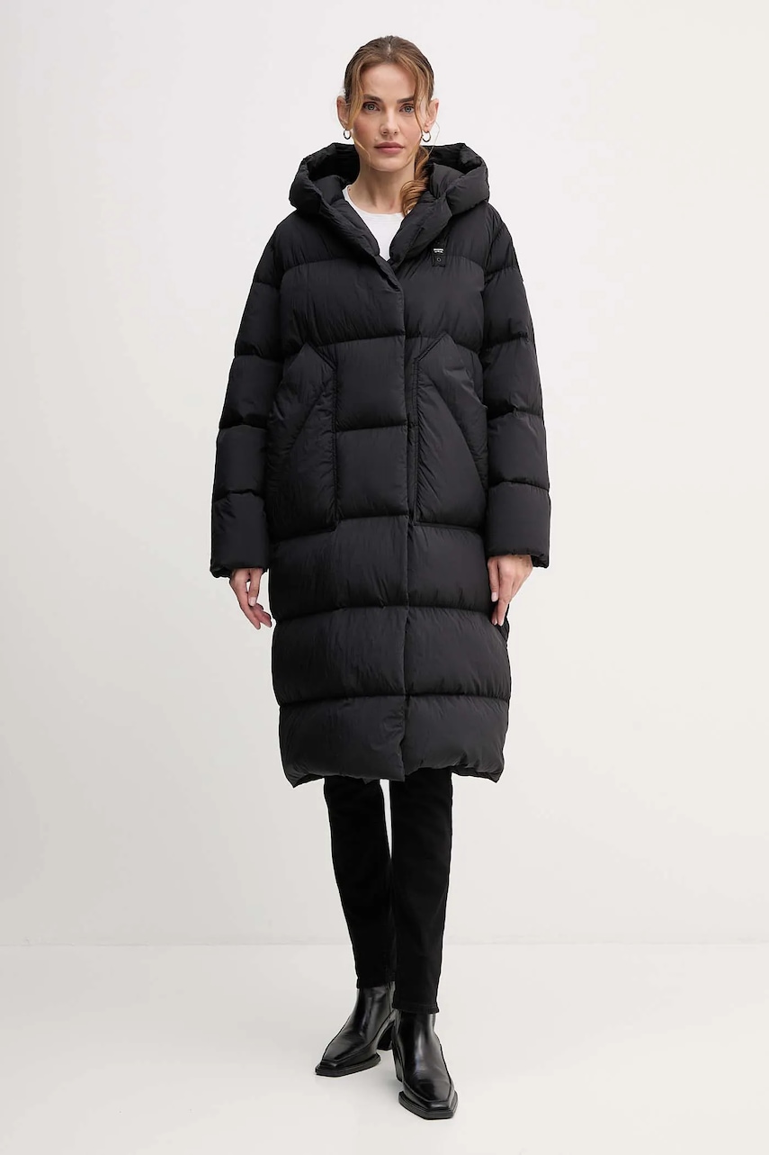 Levně Péřová bunda Blauer RUTH černá barva, BLDK03168
