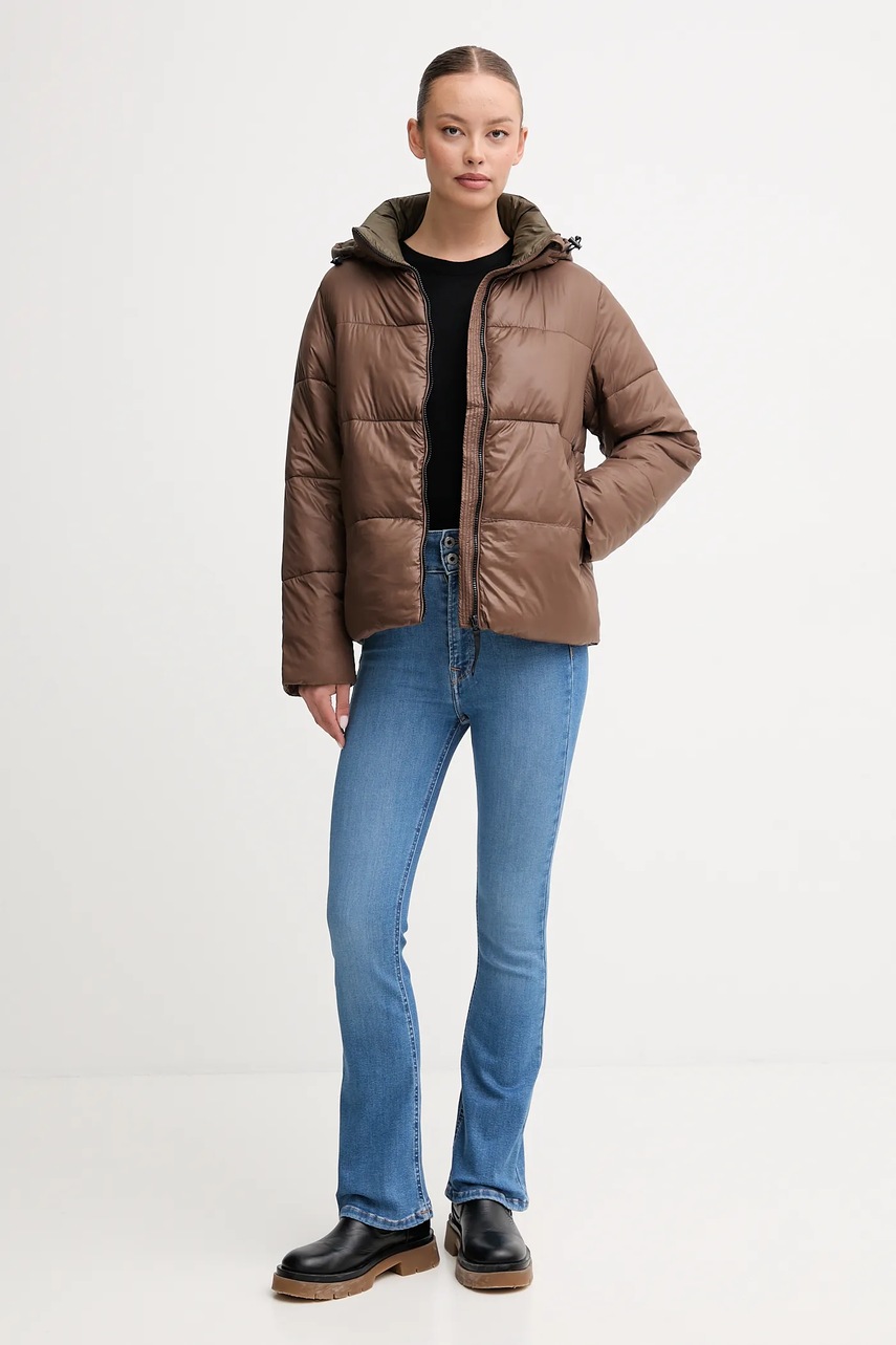 Куртка Pepe Jeans цвет коричневый зимняя PL4024339