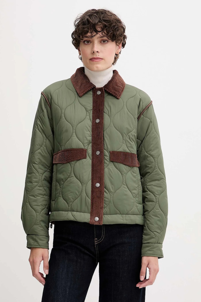 Pepe Jeans geacă culoarea verde, de tranziție, PL4024342