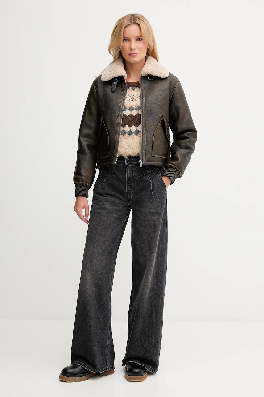 Куртка Pepe Jeans цвет коричневый демисезонная PL4024365 Куртка Pepe Jeans цвет коричневый демисезонная PL4024365