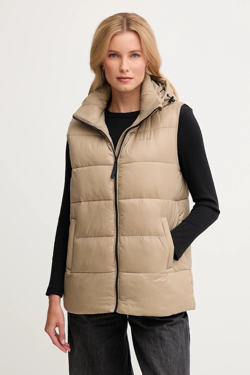 Pepe Jeans vestă culoarea bej, de iarnă, PL4024359