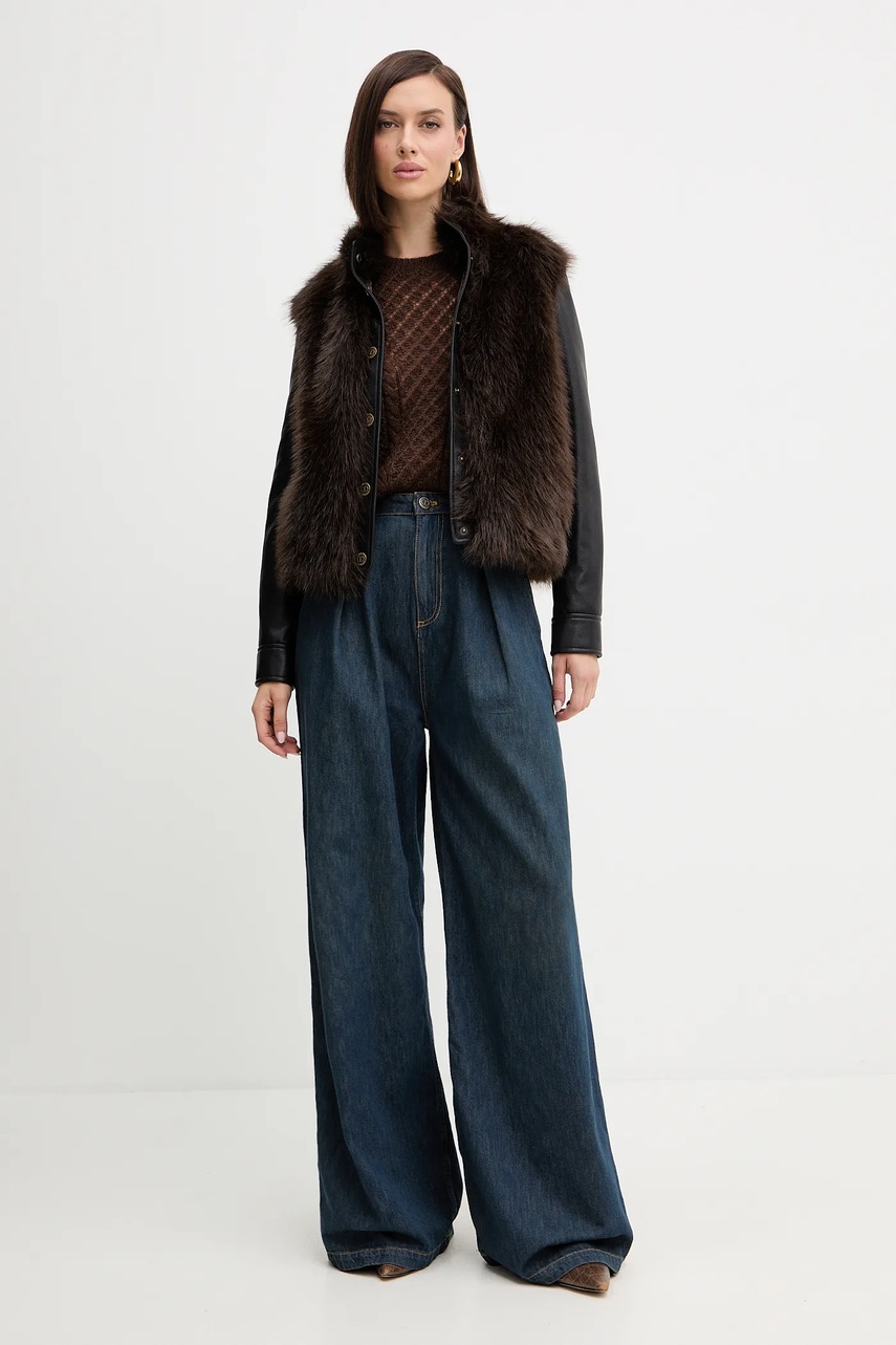 Куртка Twinset цвет коричневый демисезонная 252TP2420