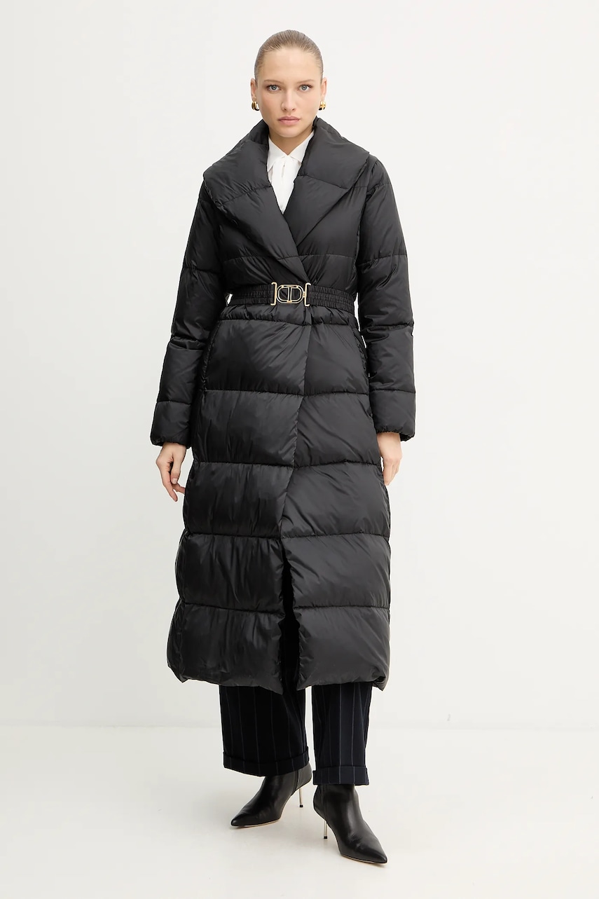 Péřová bunda Twinset černá barva, zimní, 252TT2050