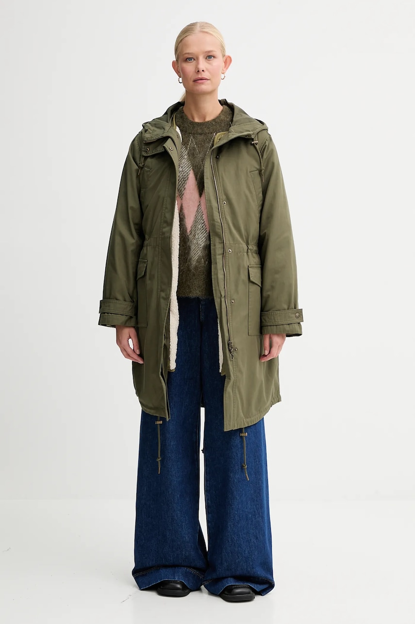 Levi's hanorac culoarea verde, de tranziție, 004GS