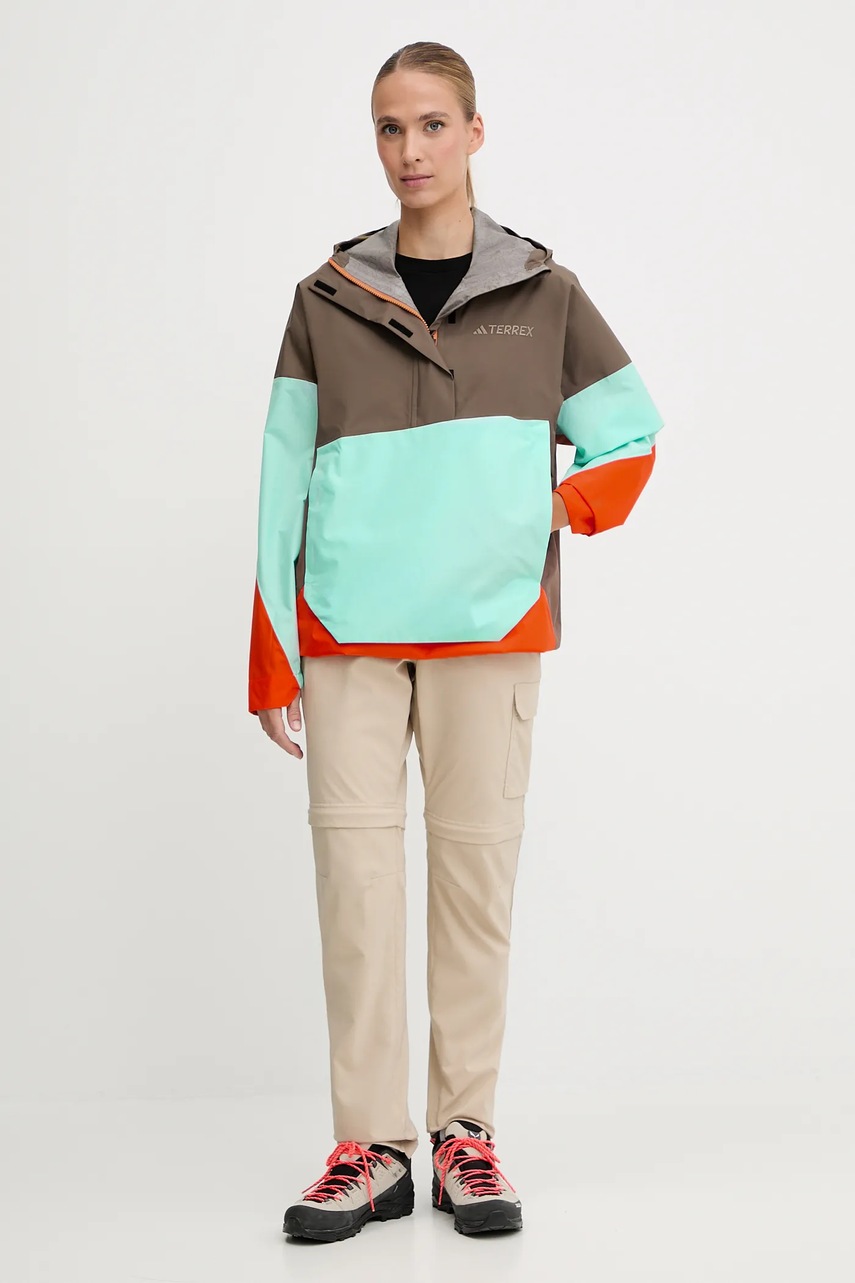 Куртка outdoor adidas TERREX Xploric 2.5L Anorak цвет коричневый JL9813