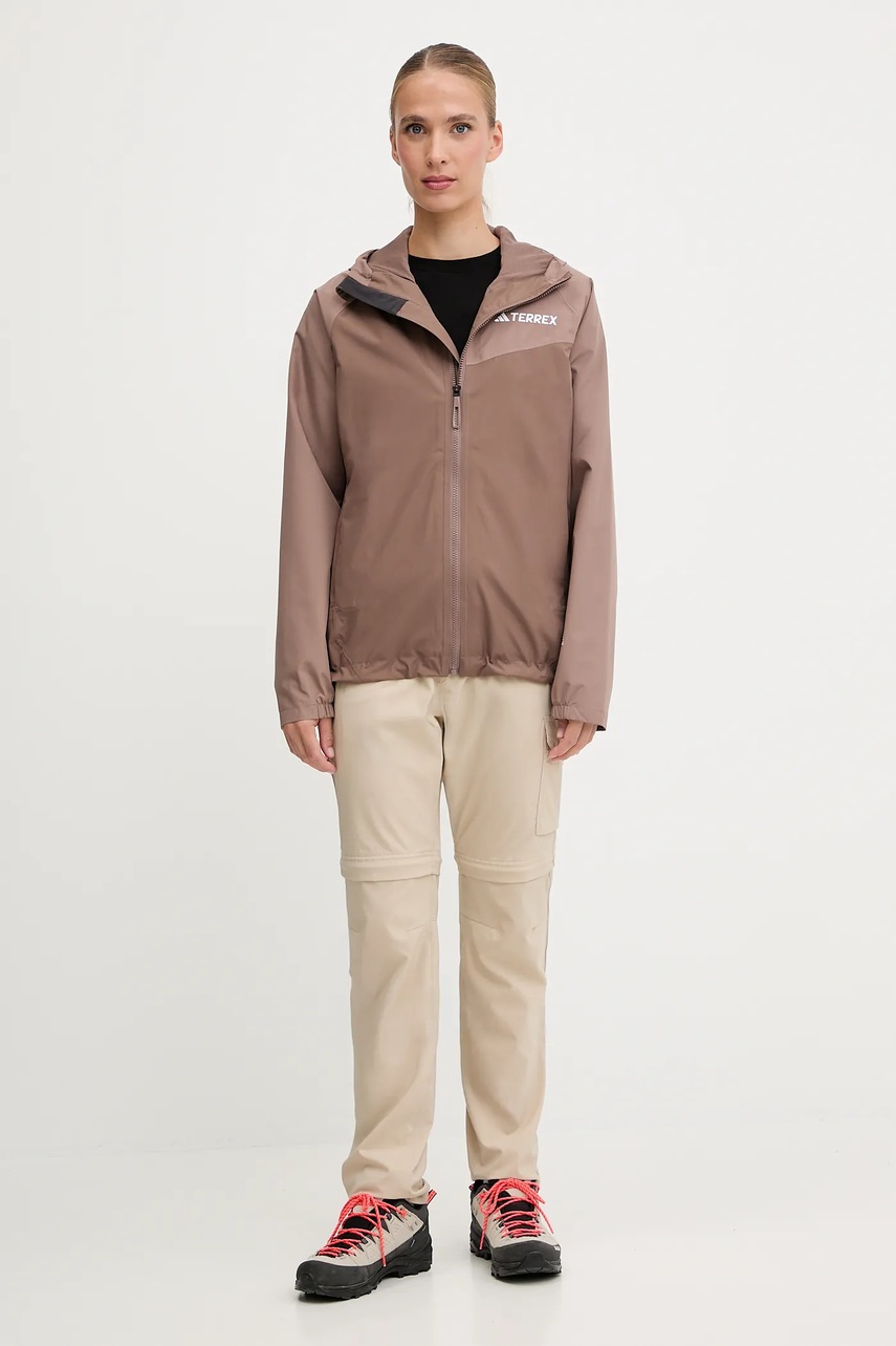 Дождевик adidas TERREX Multi 2L Rain Jacket цвет коричневый JN0857