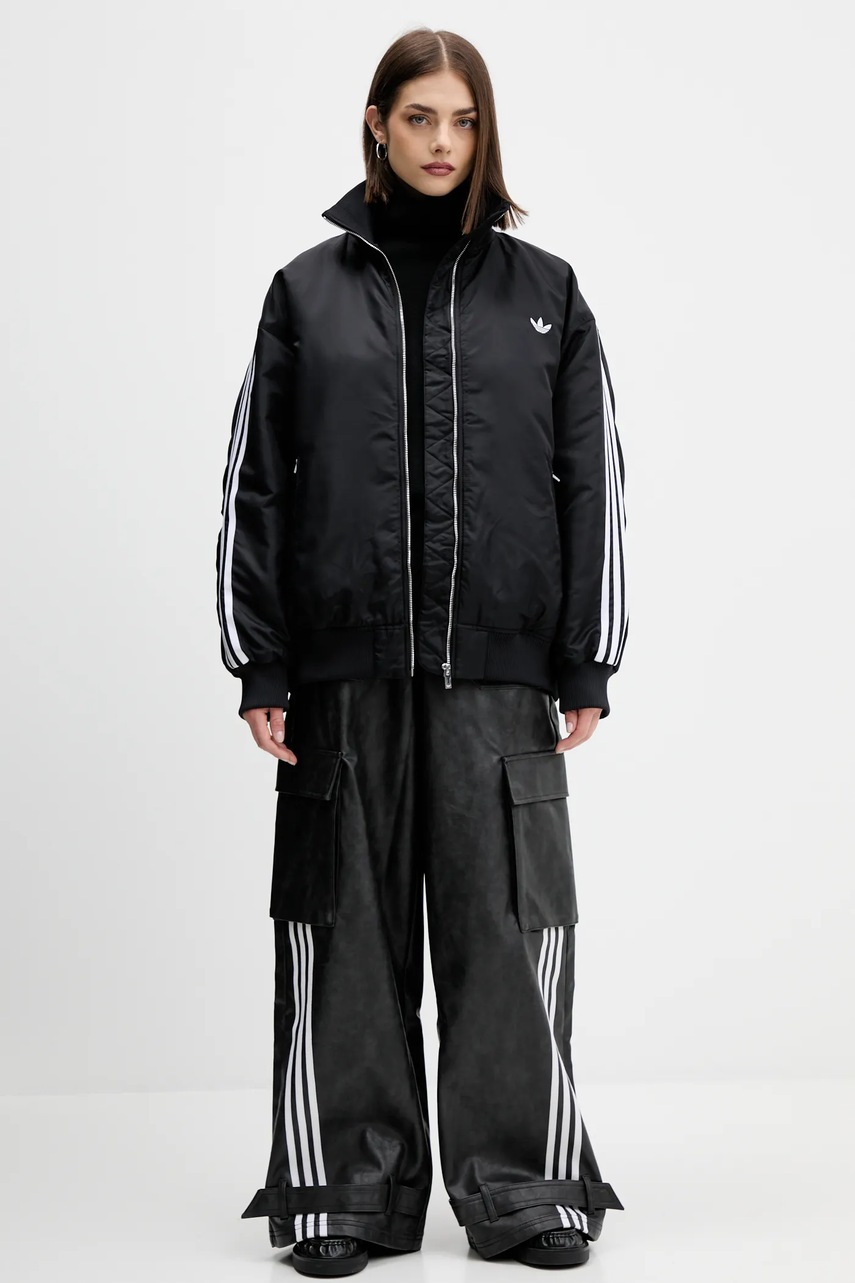 Куртка-бомбер adidas Originals Firebird цвет чёрный зимняя JX2991