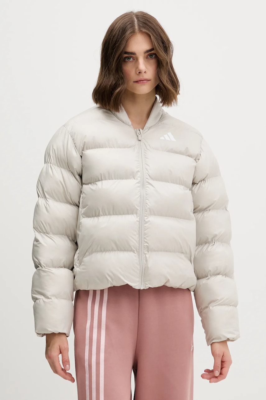 adidas geacă Essentials culoarea bej, de iarna, JX7826