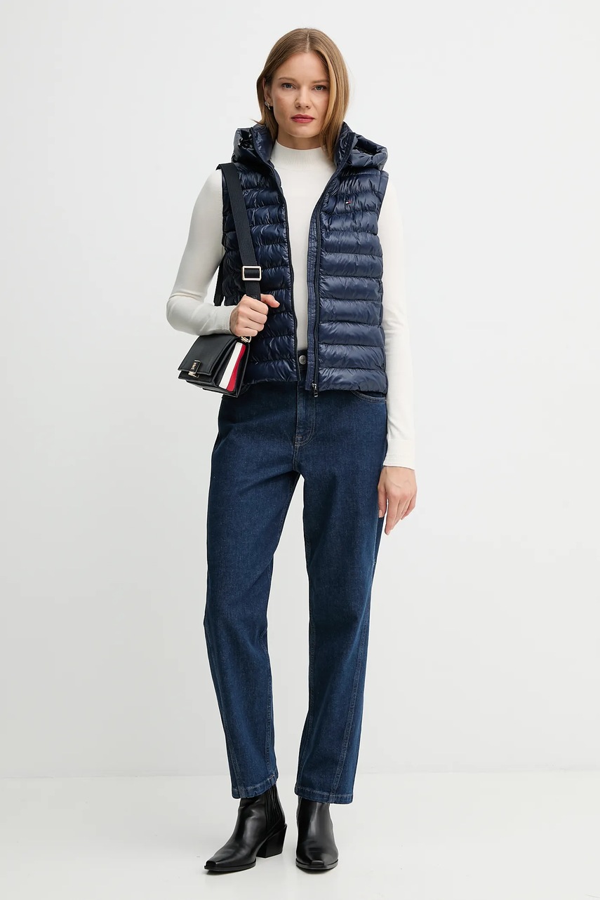 Безрукавка Tommy Hilfiger цвет синий зимняя WW0WW47352
