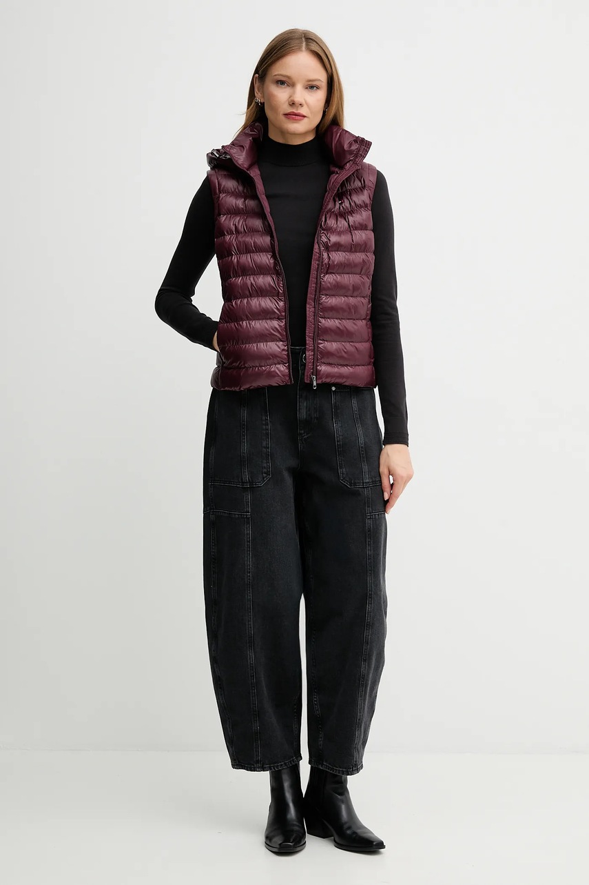 Безрукавка Tommy Hilfiger цвет бордовый зимняя WW0WW47352