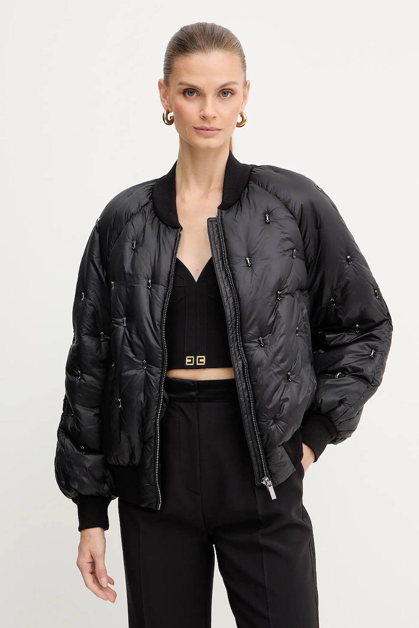 Luisa Spagnoli geacă bomber culoarea negru, de iarnă, 542326