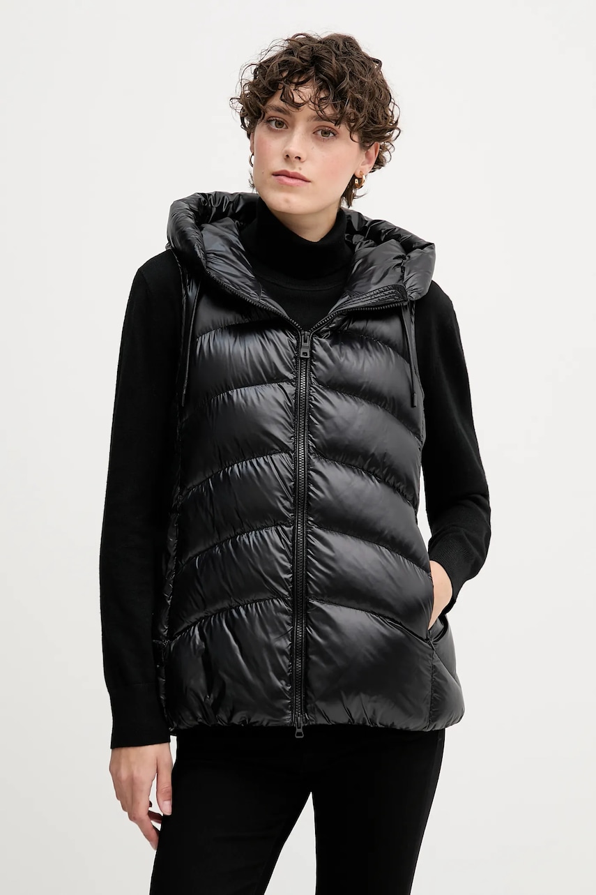 Geox vestă BLEYZE culoarea negru, de tranziție, W5628C T3121