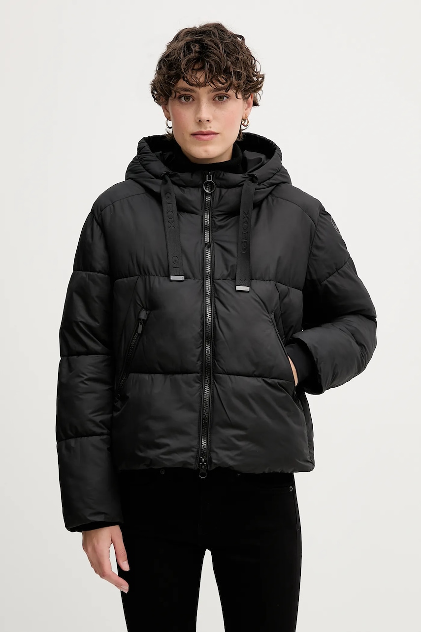 Geox geacă SPHERICA culoarea negru, de iarna, W5628J T3273