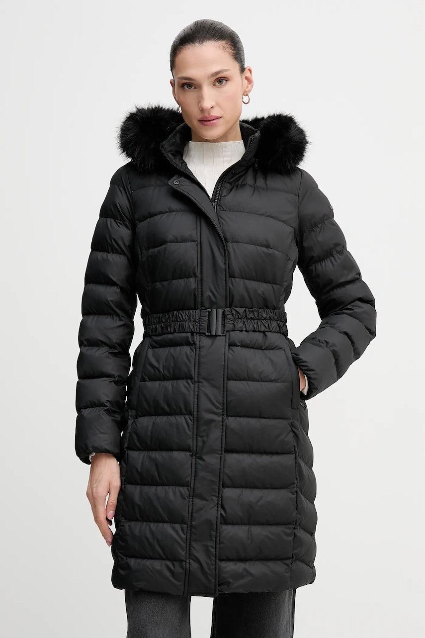 Geox geacă de puf CATRIA culoarea negru, de iarna, W5626F T3152