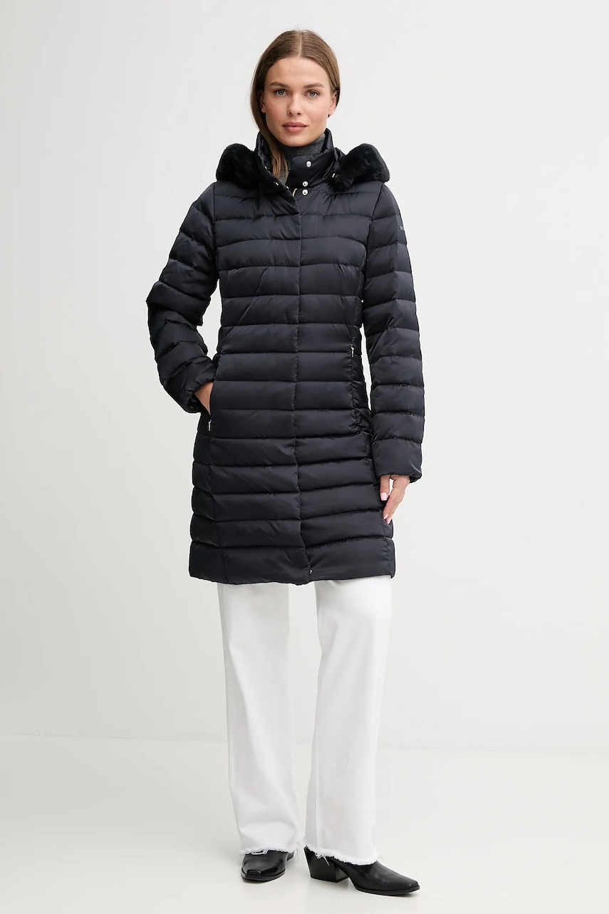 Levně Péřová bunda Geox BETTANIE tmavomodrá barva, zimní, W5626H T3122