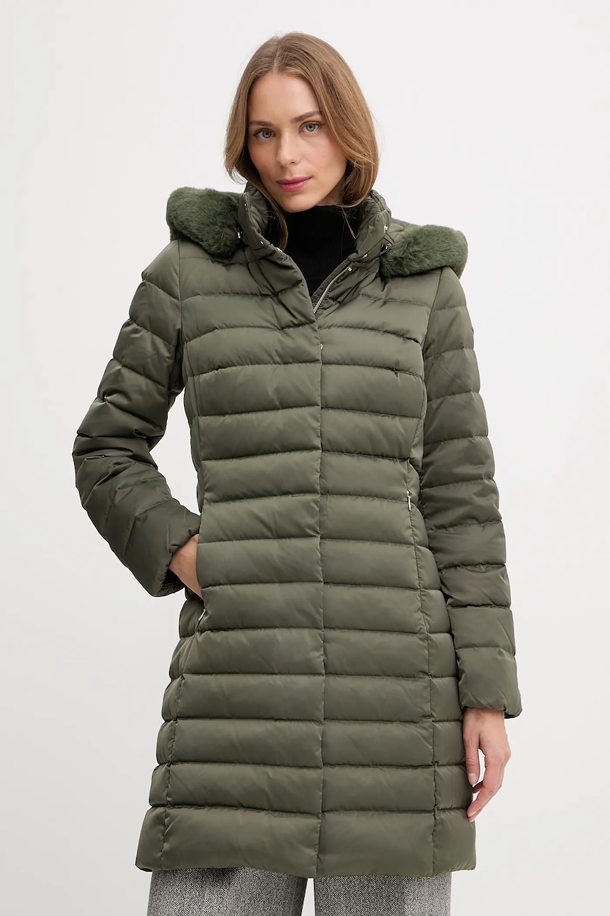 Geox geacă de puf BETTANIE culoarea verde, de iarnă, W5626H T3122