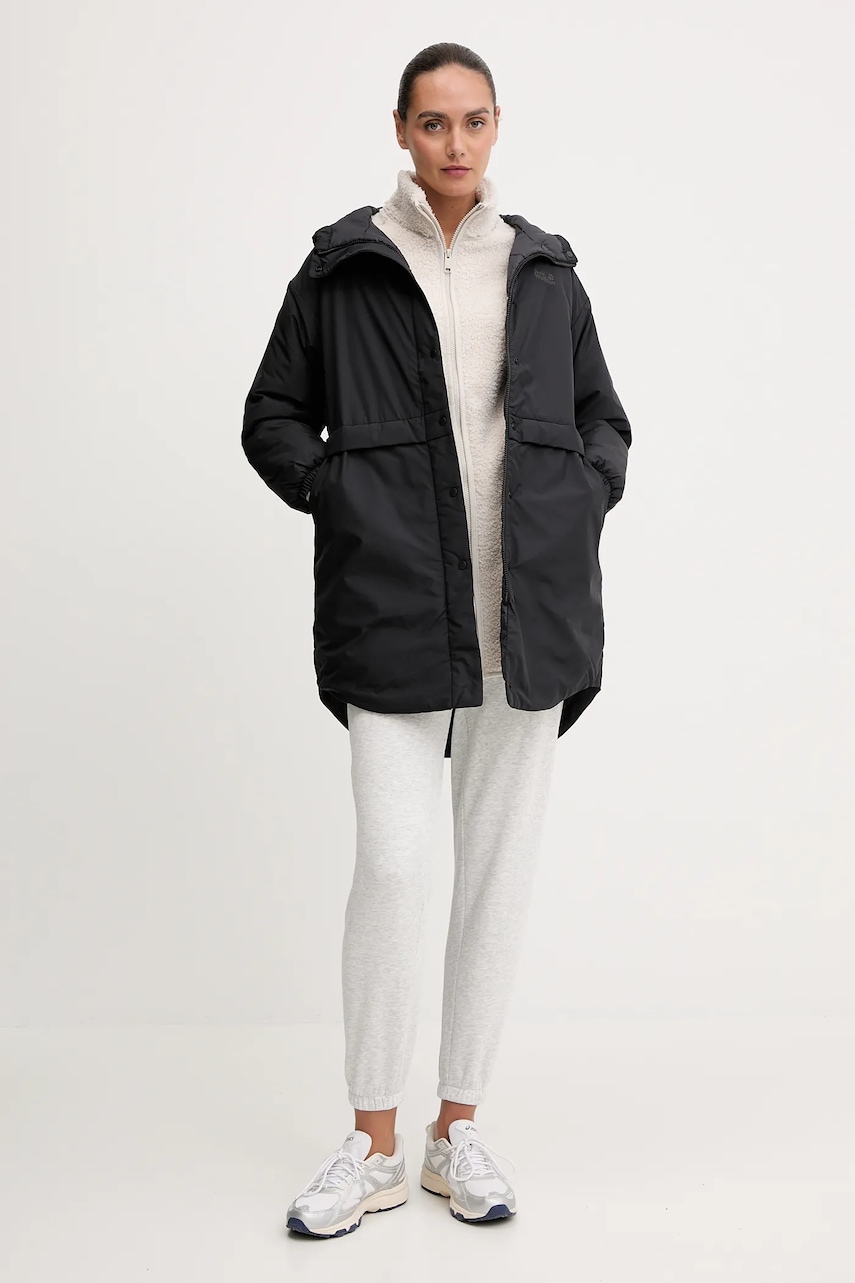 Флисовая кофта Jack Wolfskin HIGH CURL цвет бежевый однотонная A65074 Флисовая кофта Jack Wolfskin HIGH CURL цвет бежевый однотонная A65074