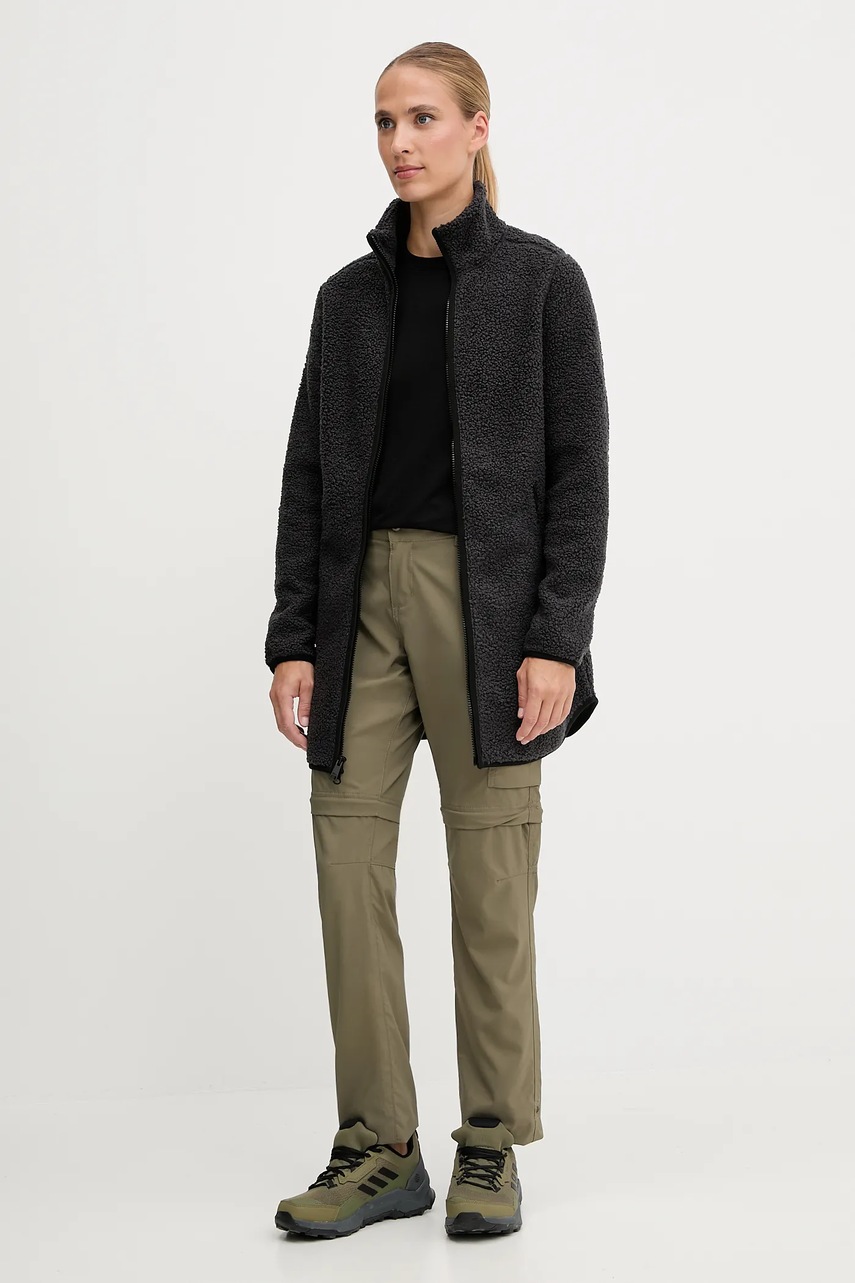 Флисовая кофта Jack Wolfskin HIGH CURL цвет чёрный однотонная A65074