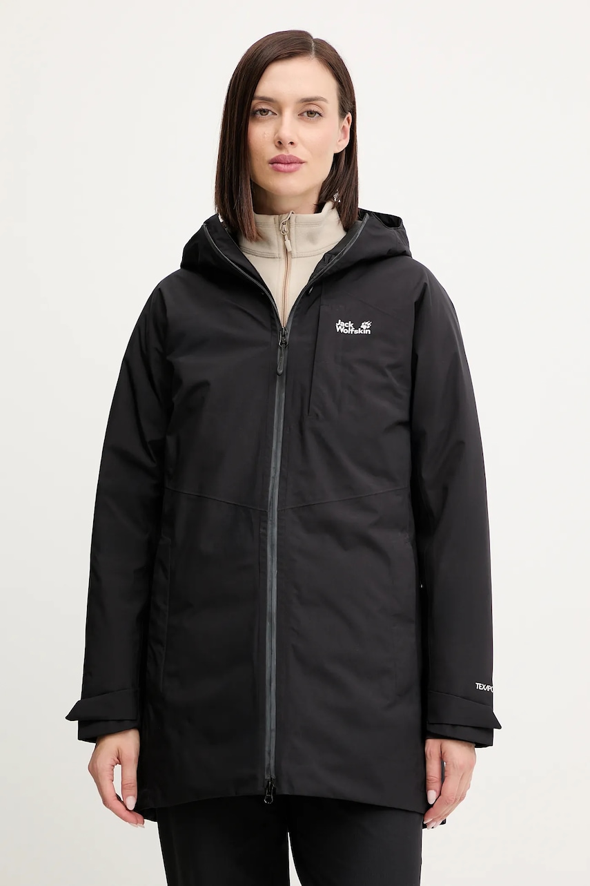 Jack Wolfskin geacă de puf ICECAPE culoarea negru, A65298