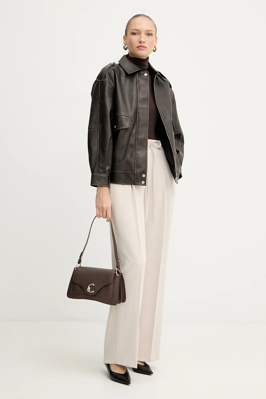 Куртка Liu Jo цвет коричневый демисезонная oversize MF5097 E1051