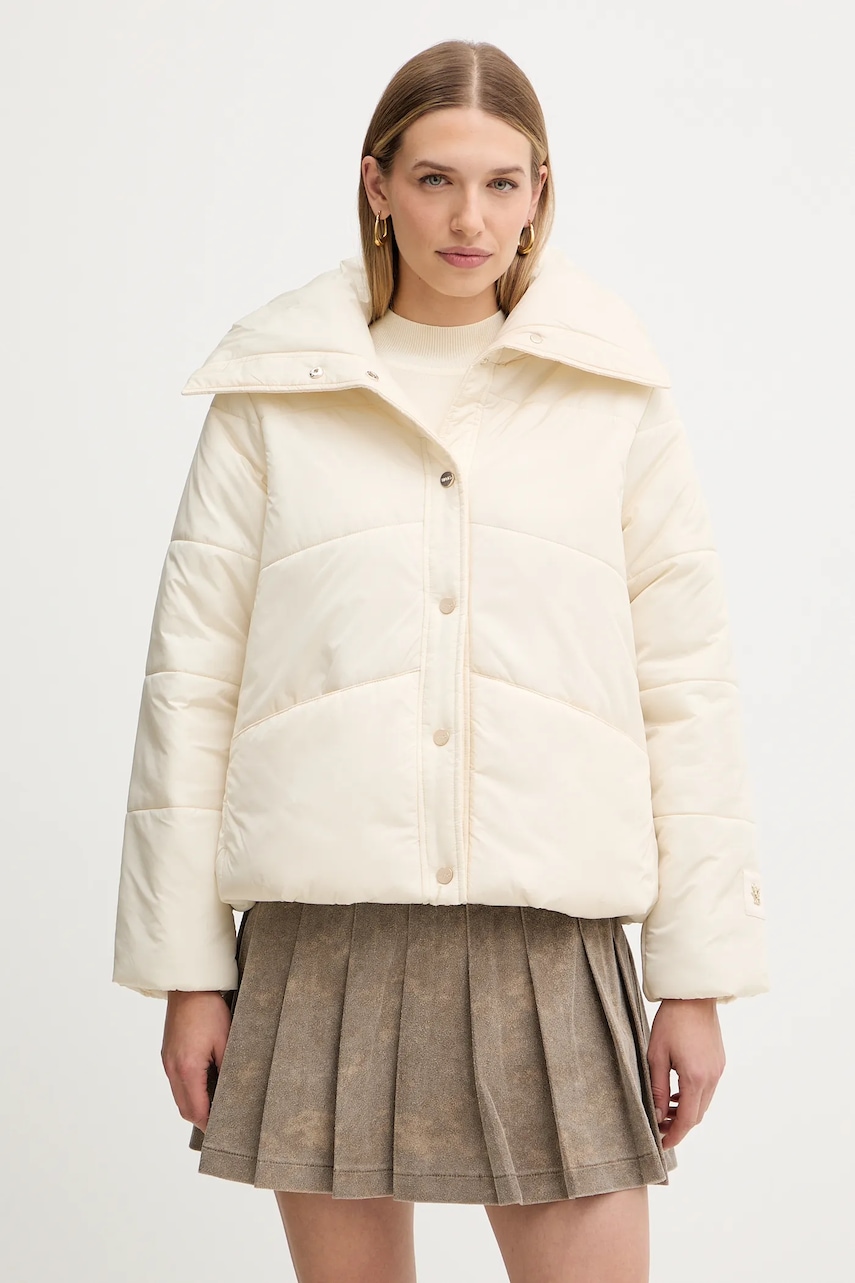 Levně Bunda Liu Jo béžová barva, zimní, MF5130 T3176