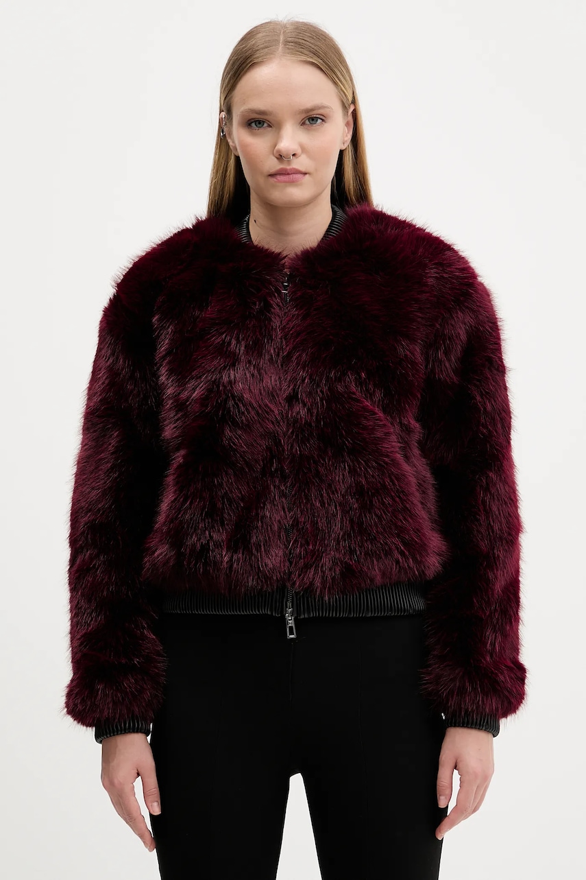 Desigual geacă bomber RASPBERRY culoarea bordo, de tranziție, 25WWEW67