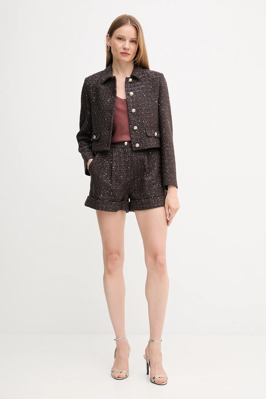 Пиджак с шерстью Gaudi цвет коричневый однобортный однотонный 521FD35003