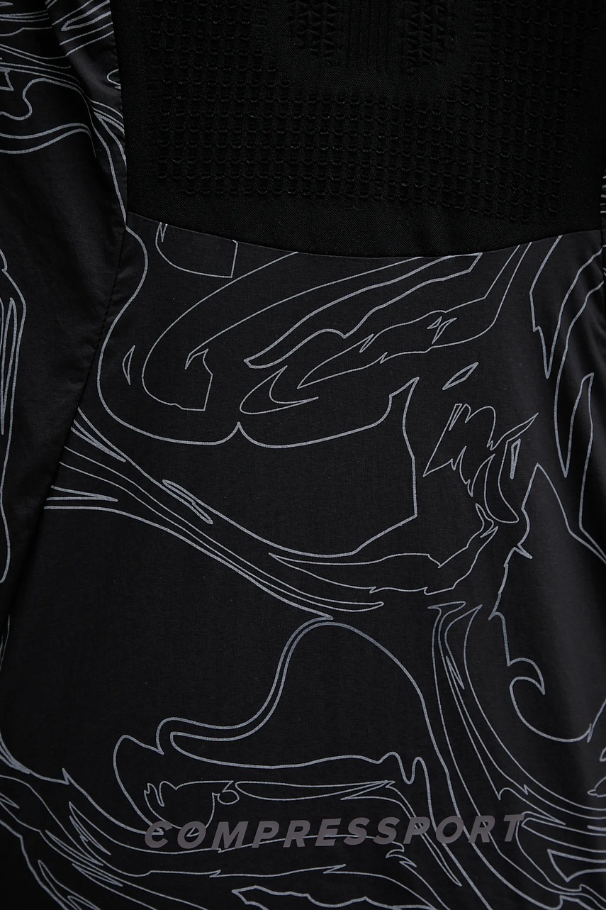 Σακάκι προπόνησης Compressport Hurricane Windproof χρώμα: μαύρο, AJVW110 φωτογραφία