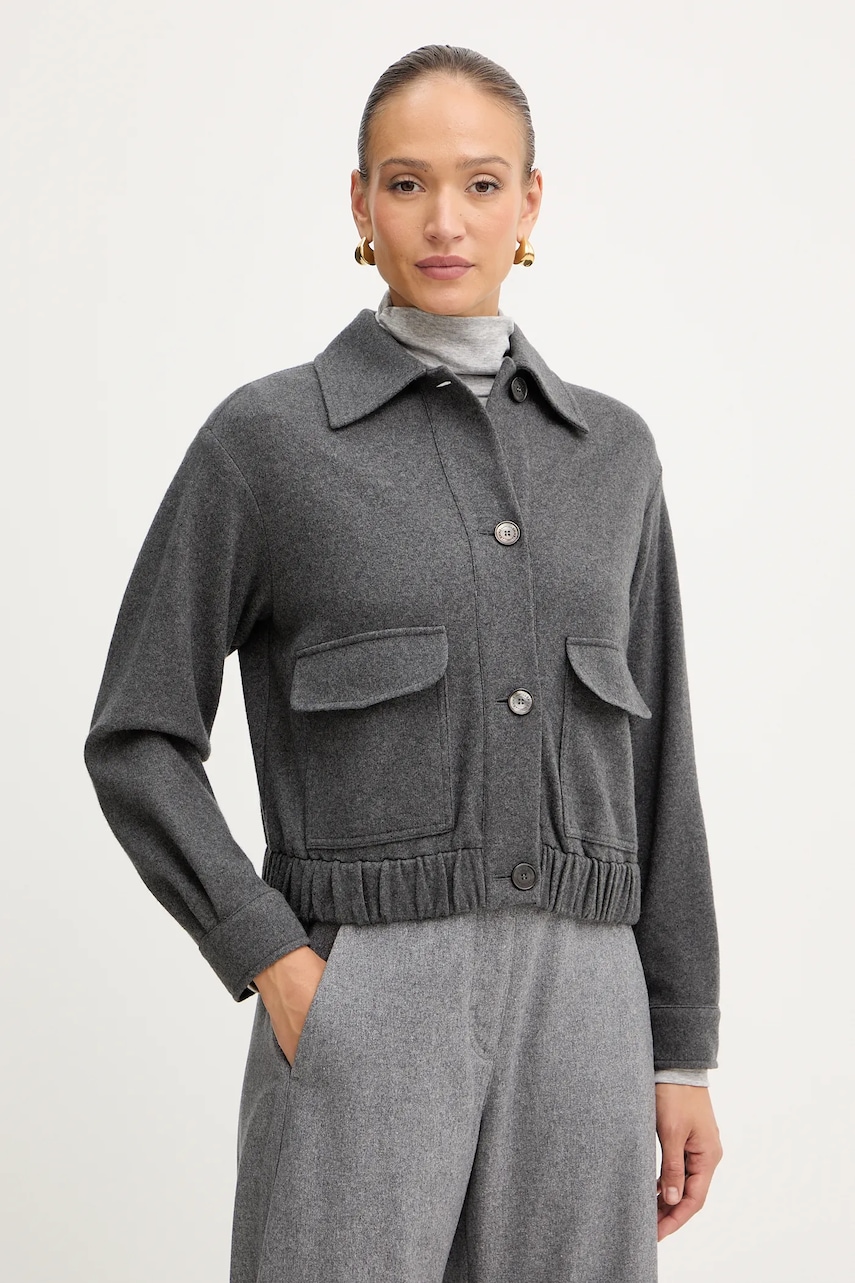 Marella jachetă din amestec de lână Emme by Marella culoarea gri, de tranziție, 2525906081200