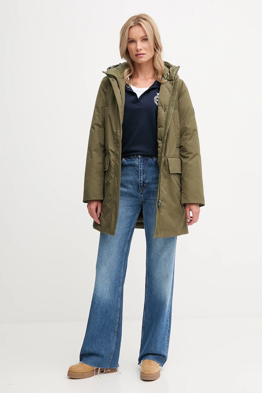 Куртка Tommy Hilfiger цвет зелёный зимняя WW0WW46533