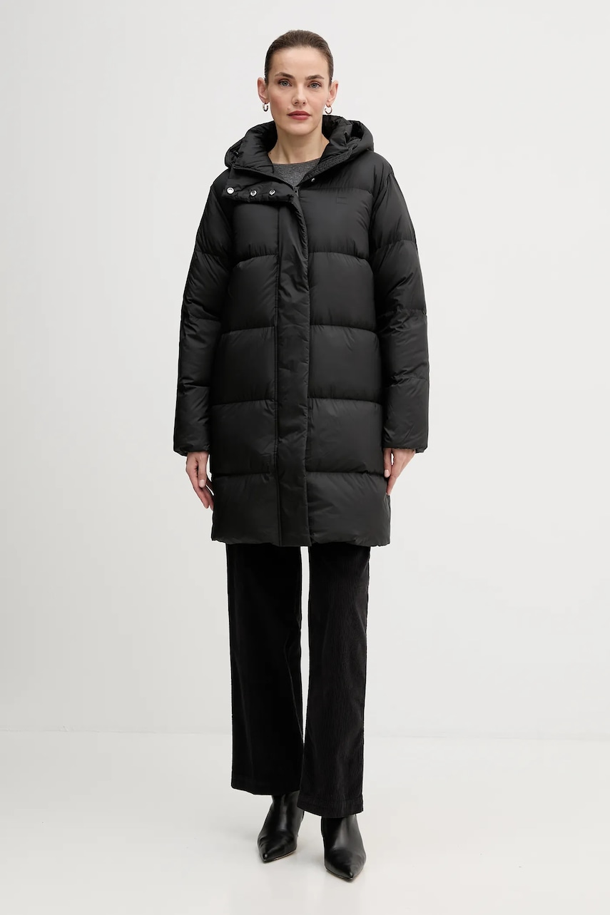 Péřová bunda Tommy Hilfiger černá barva, zimní, WW0WW46535