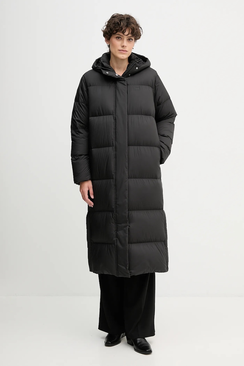 

Пухено яке Tommy Hilfiger в черно зимен модел WW0WW46536, Черен