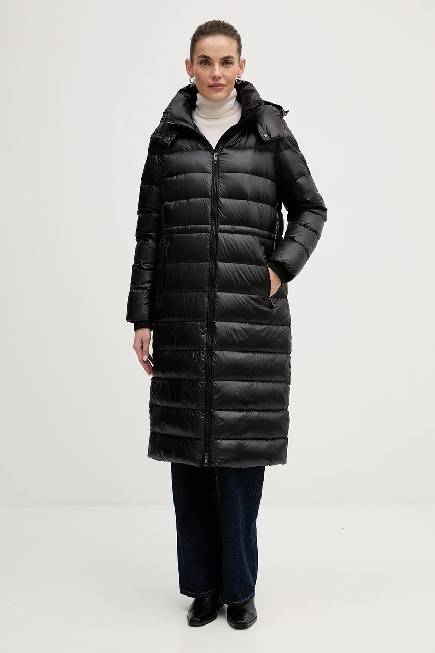 Levně Péřová bunda Tommy Hilfiger černá barva, zimní, WW0WW47356