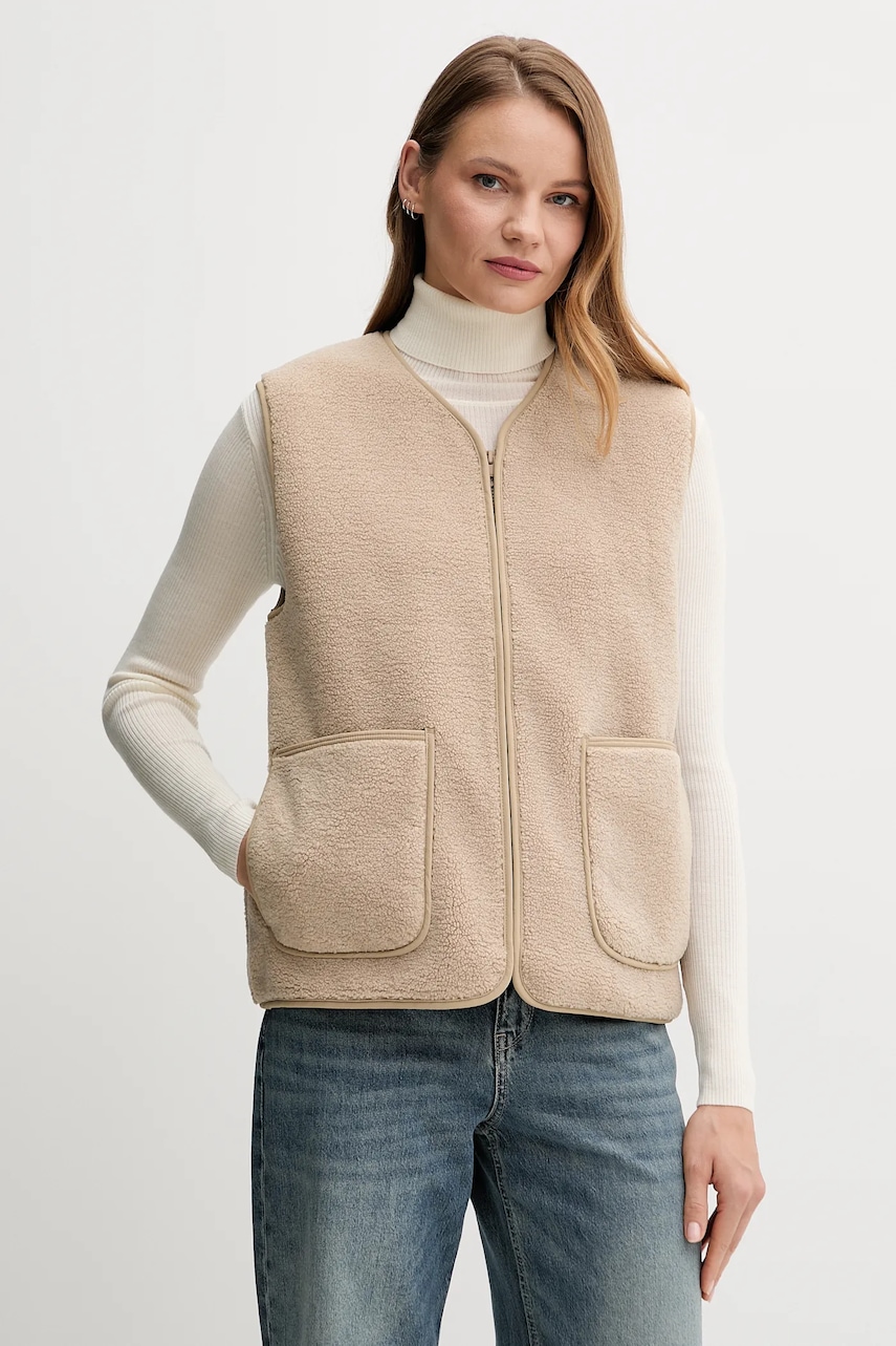 Levně Vesta Tommy Hilfiger zelená barva, přechodná, WW0WW49315