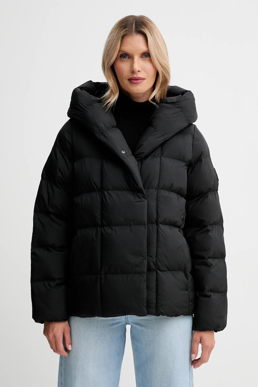 Levně Bunda Calvin Klein černá barva, zimní, LV044D540G