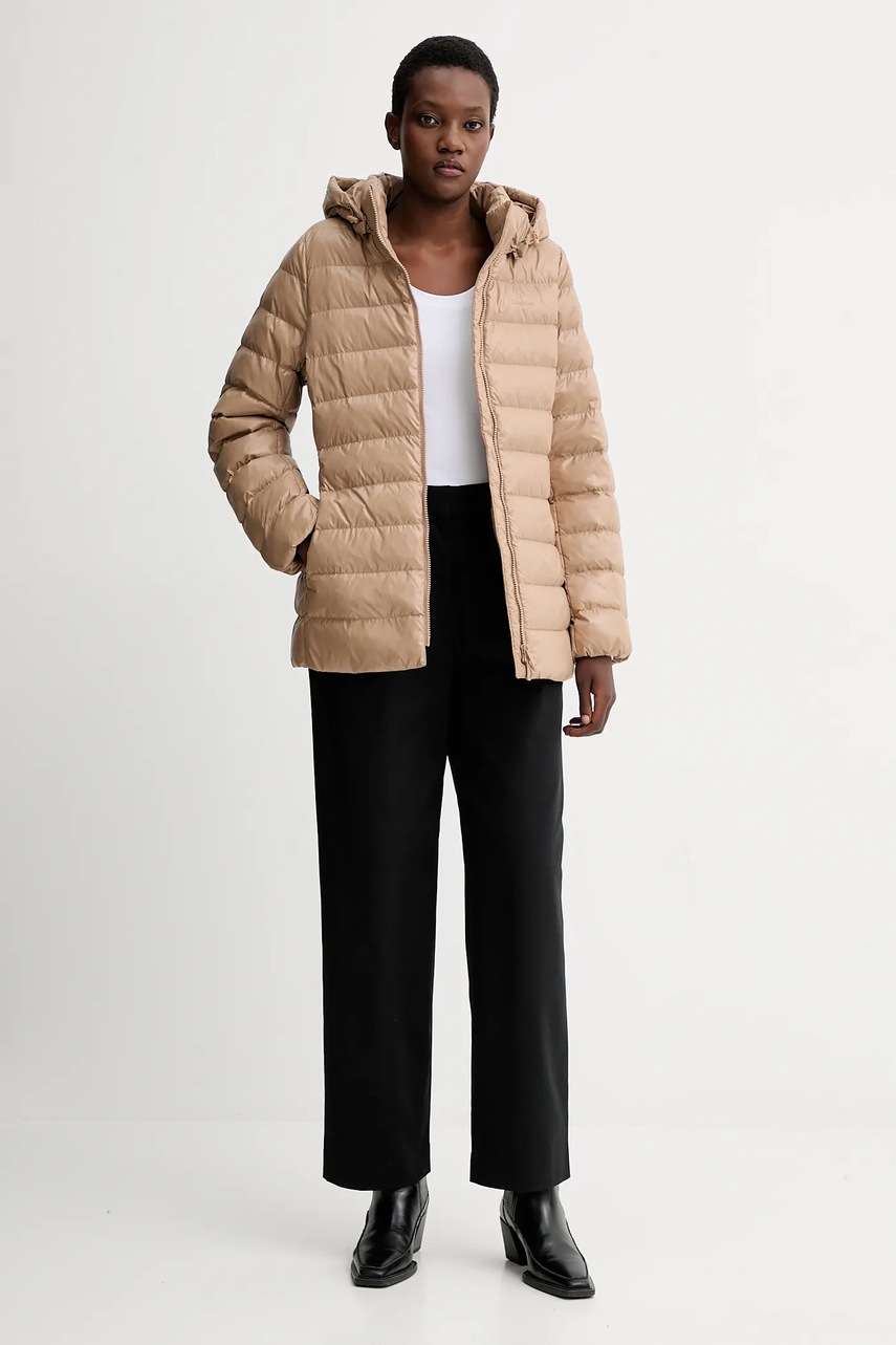 Куртка Calvin Klein цвет бежевый зимняя LV044D542G