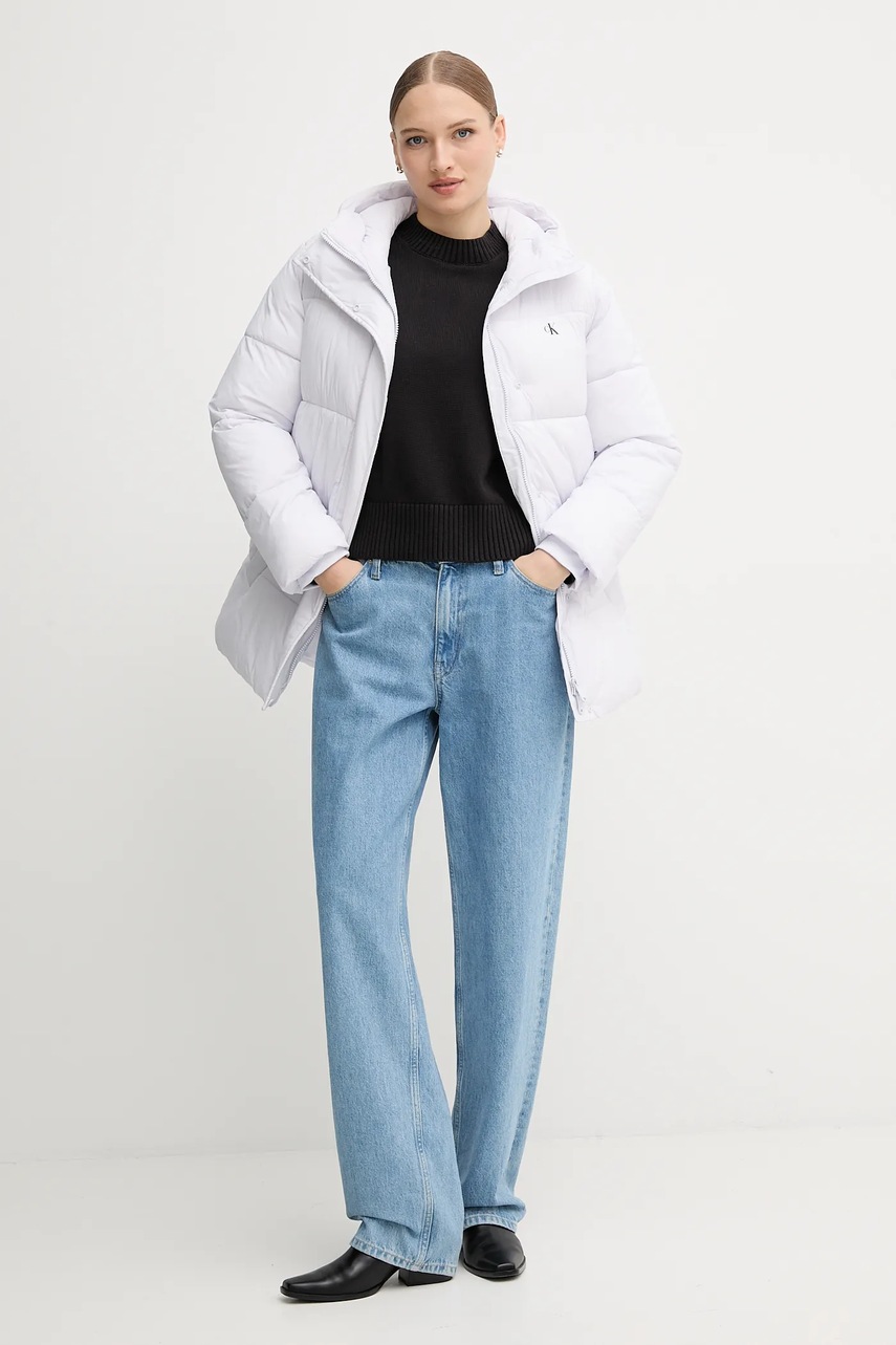 Куртка Calvin Klein Jeans цвет фиолетовый зимняя LV047D507G