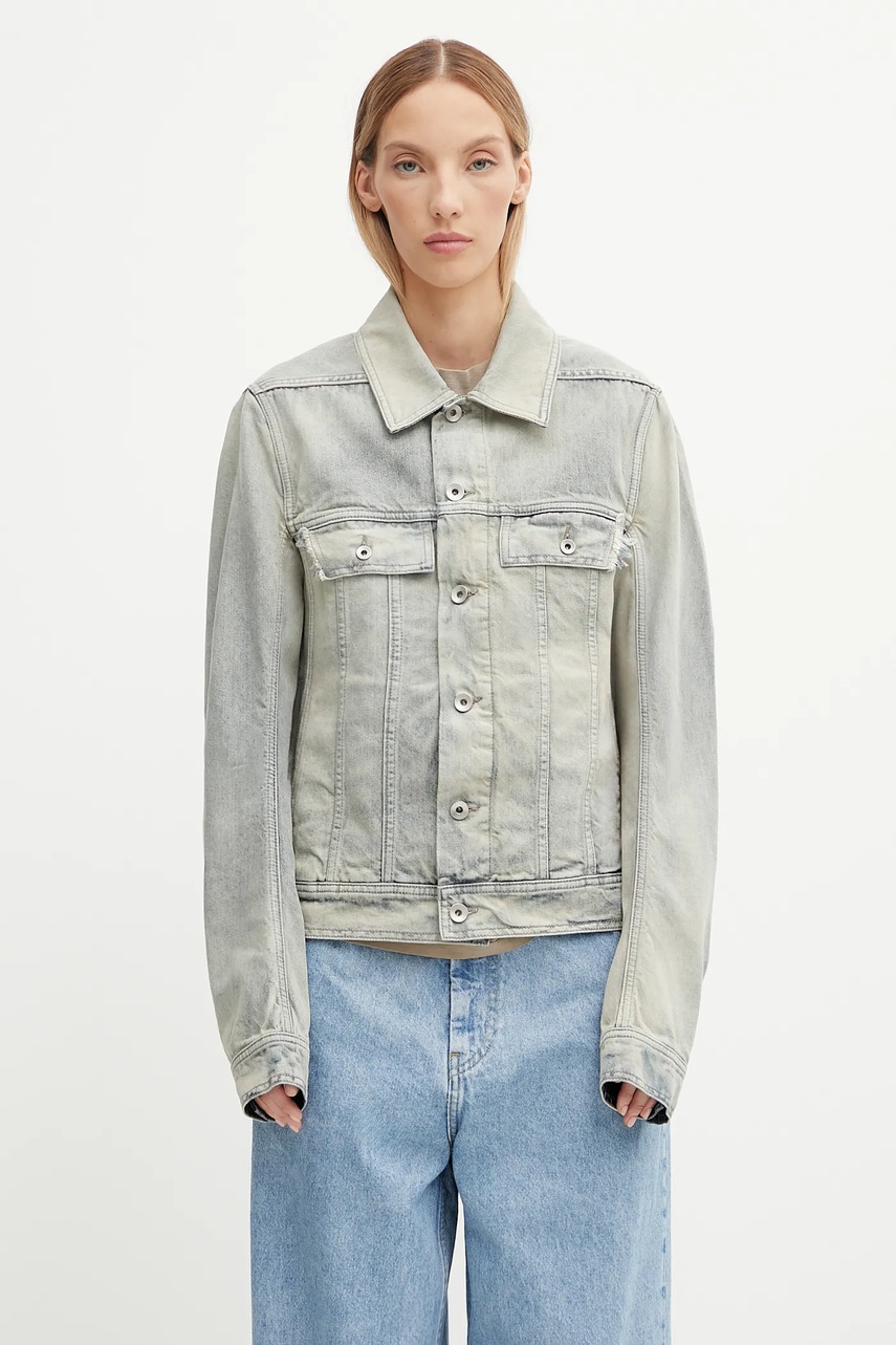 Rick Owens DRKSHDW geacă de blugi din bumbac Trucker Worker
