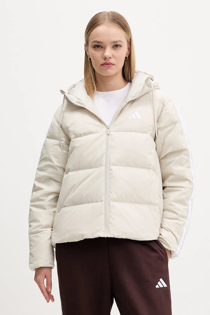 adidas geacă de puf Essentials Climawarm culoarea bej, de iarnă, JM4107