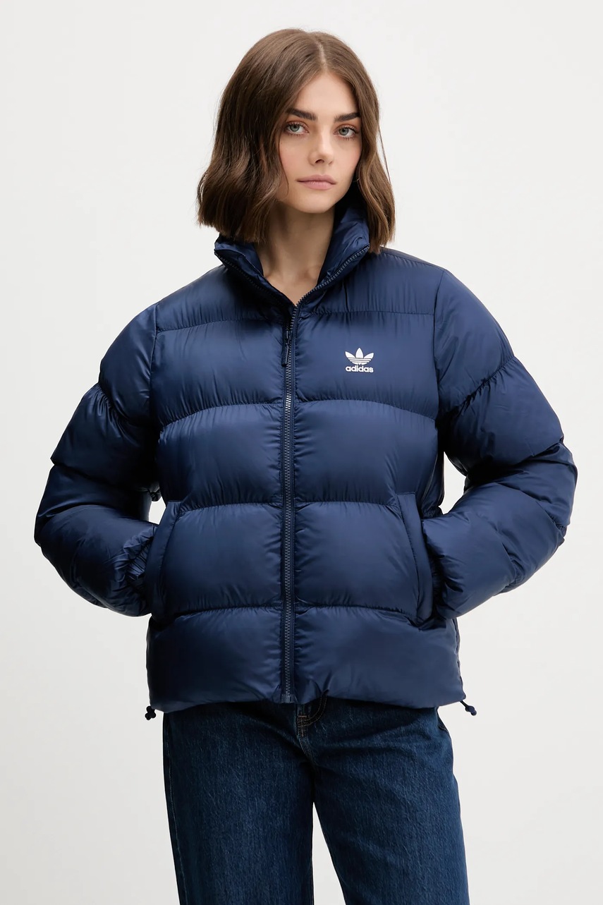 adidas Originals geacă Adicolor culoarea bleumarin, de iarna, JX2950