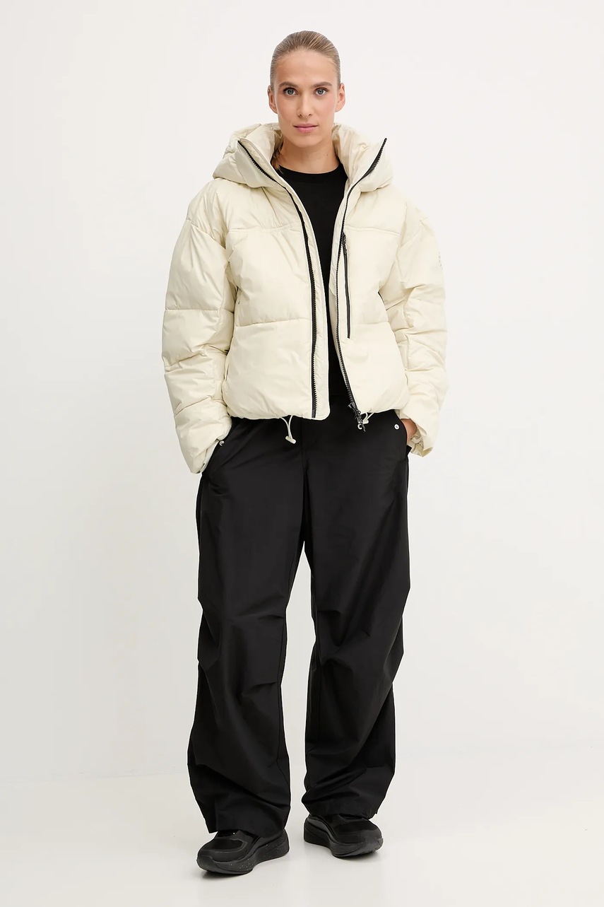 Куртка adidas by Stella McCartney цвет бежевый зимняя oversize JV8548