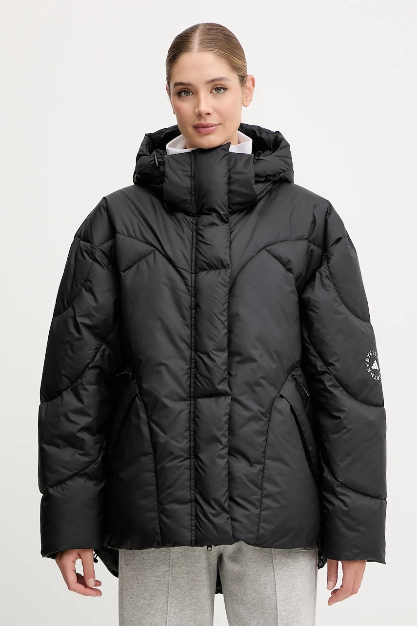 adidas by Stella McCartney geacă culoarea negru, de iarnă, JW2036