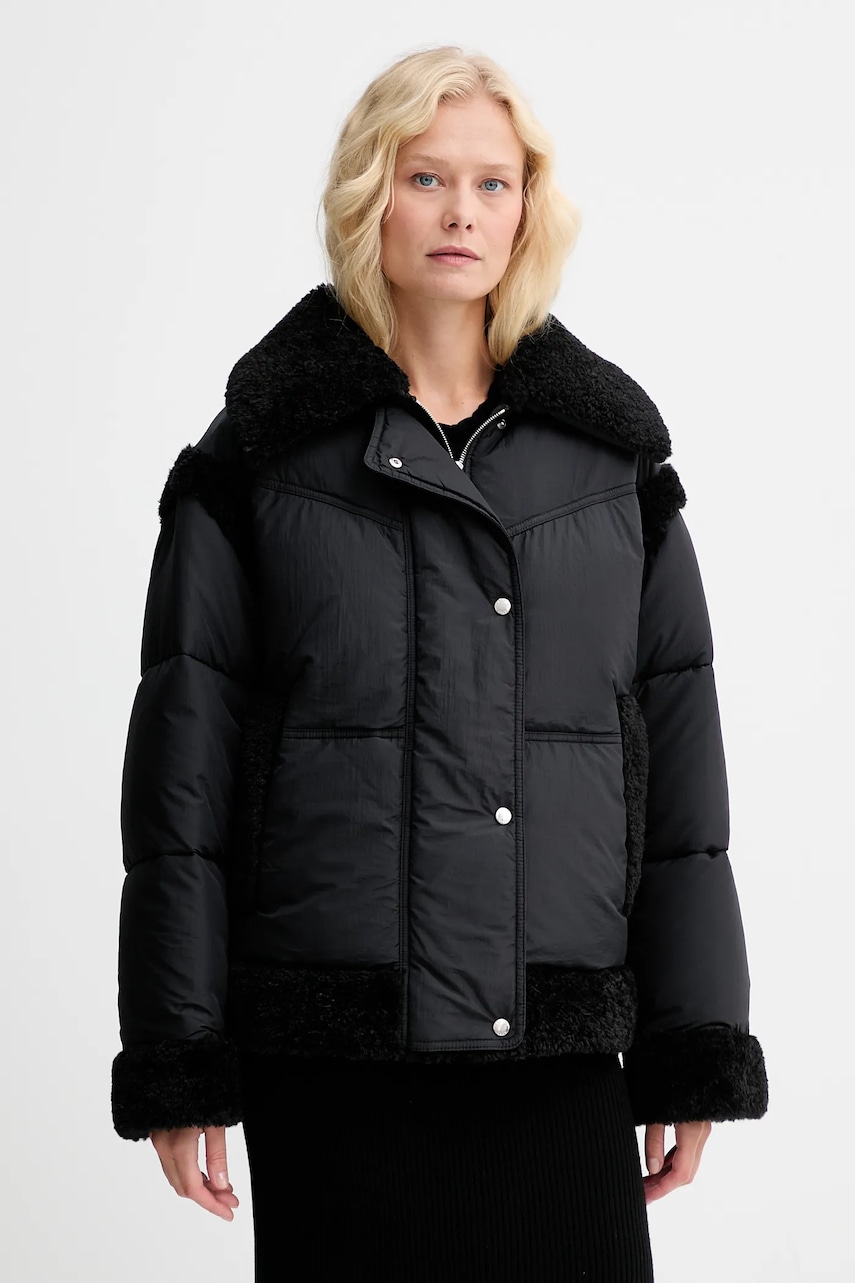BOSS Orange geacă culoarea negru, de iarnă, oversize, 50548173