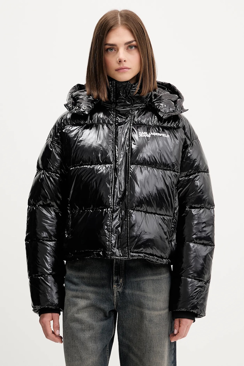 Karl Lagerfeld Jeans geacă culoarea negru, de iarna, A4W15022