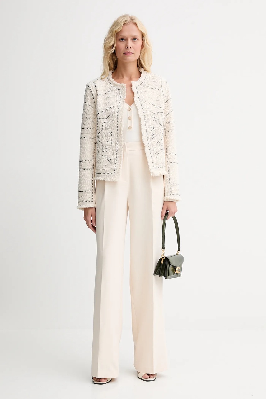 Пиджак Morgan цвет бежевый однобортный узор VCLIKY