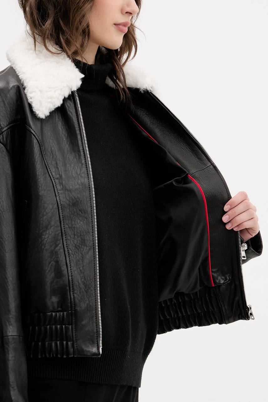 Kožená bunda HUGO Limaos (obrázek 6)